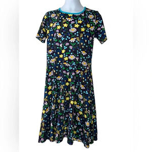 DUNS Sweden girls purple floral sz 152 11-12 Organic Dress